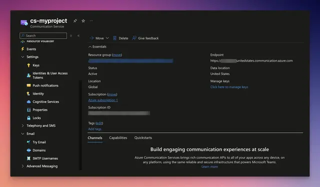 Azure Communication Service